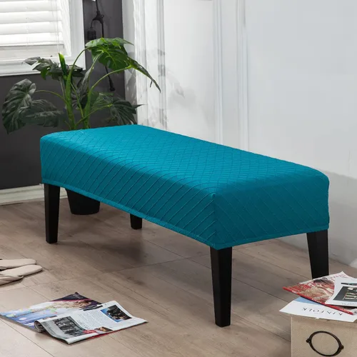 Vista 23 de Fundas de banco rectangulares, funda extraíble para silla de comedor, ajuste suave, universal, elásticas, antipolvo, lavable, protector de asiento