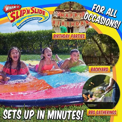 Vista 6 de Slip N' Slide Triple Racer con tabla de resbaladilla Boogie