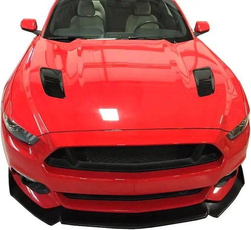 Vista 3 de Ajuste 2015-2017 Ford Mustang GT Front Hood Ventilaciones OE Estilo Negro