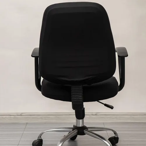 Vista 5 de Melaluxe Fundas para Silla de Oficina de Computadora, Funda Universal Protectora y Elástica, Funda Elástica para Silla Giratoria (Negro)