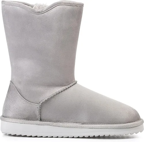 Vista 4 de KRABOR Womens Suede Snow Boots Mid-Calf Winter Shoes with Side Bows