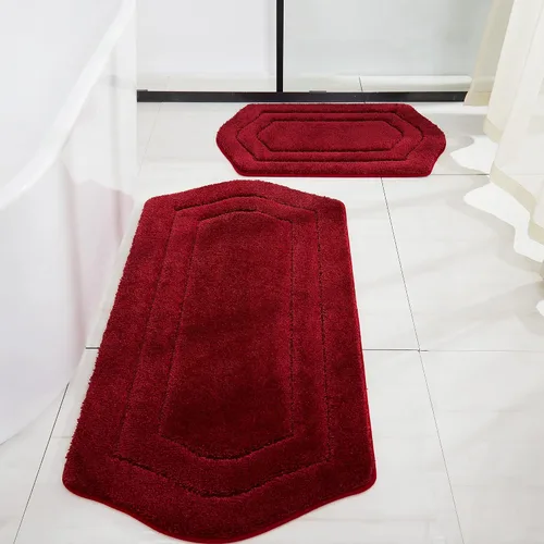 Vista 60 de COSY HOMEER Alfombras de Baño Extra Gruesas para Baño - Juegos de Alfombras Antideslizantes de Lino de Baño Suave Felpa 100% Poliéster Fuerte Sala