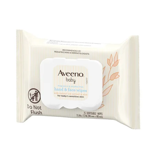 Vista 14 de Aveeno Baby Toallitas para manos y cara sin fragancia con extracto de avena y aloe, toallitas limpiadoras e hidratantes para pieles sensibles, sin