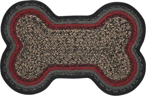 Vista 6 de VHC Brands Cumberland - Tapete de yute para interiores y exteriores, para perros, gatos, cocina, hueso pequeño, 11.5 x 17.5 pulgadas