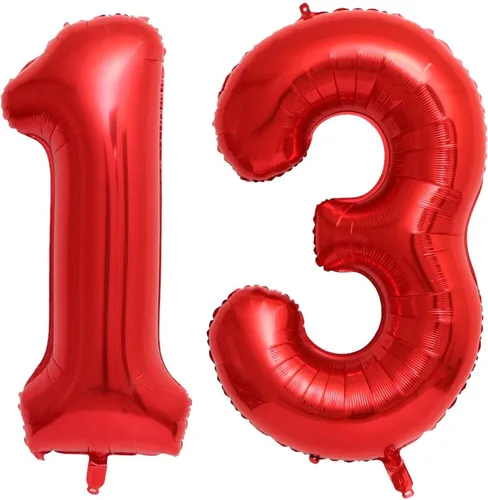 Vista 10 de Globos rojos de 40 pulgadas con el número 10, globos gigantes de 10 globos rojos de cumpleaños 10 globos rojos de cumpleaños 10 globos de 10.º