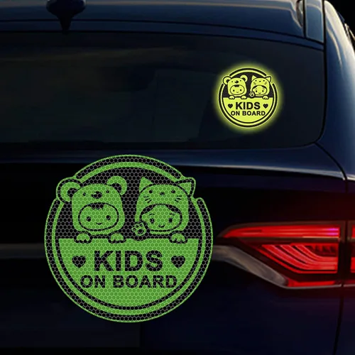 Vista 14 de Adhesivo para automóvil de bebé a bordo, 2 unidades, para niños a bordo, súper fuerte, reflectante, para dos bebés en el automóvil, calcomanías