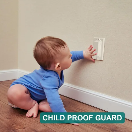 Vista 3 de CLYMENE Paquete de 2 fundas protectoras para interruptor de luz, cubierta de interruptor de pared a prueba de niños que protegen tus luces