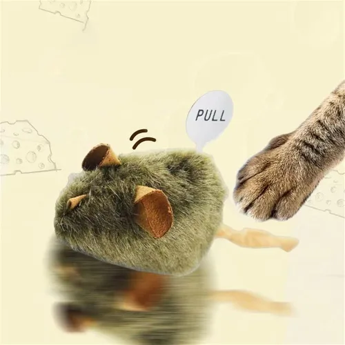 Vista 3 de Juguete interactivo para gatos, juguete automático chirriante automático para jugar a sí mismo, ejercicios de interior interactivo con sonido