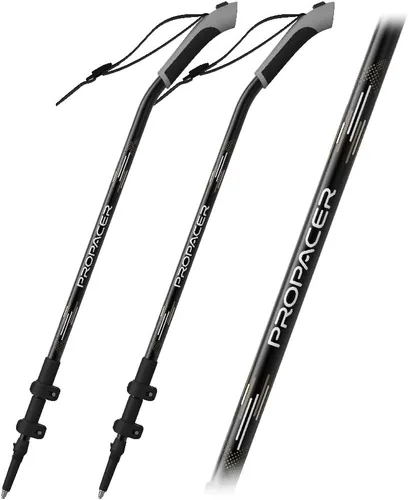 Vista 10 de Ergo-Bend - Bastones de senderismo ajustables con agarre patentado de cuello de cisne, compatible con marcha nórdica
