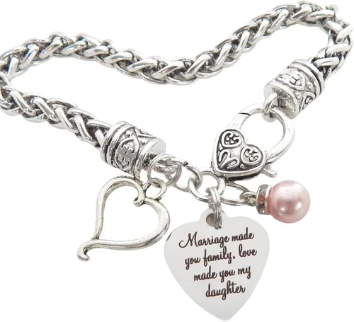 Vista 8 de Pulsera de boda de regalo para nuera, regalo para novia, hijastra o hija nueva, joyería de suegra