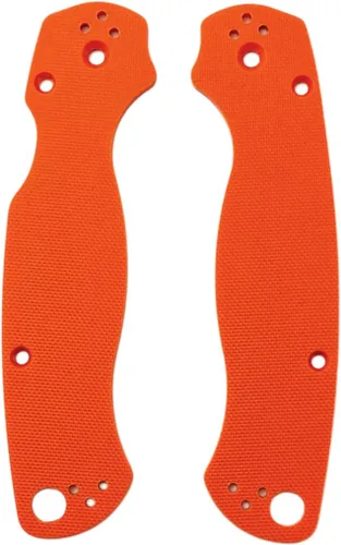 Vista 2 de 1 par de asas G10 Escalas de mango de fibra de vidrio, parche de bricolaje Material de herramienta para Spyderco Para Militar 2 C81 Cuchillo Rojo