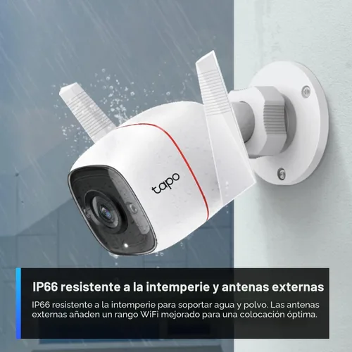 Vista 5 de Tapo TP-Link - Cámara de seguridad 2K con cable para exteriores, IP66