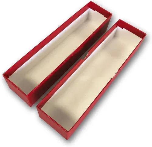 Vista 4 de 3 cajas de almacenamiento rojas de una sola fila para soportes de monedas de 2 x 2 por Generic