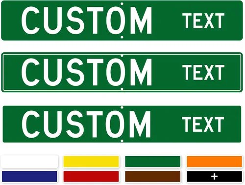 Vista 16 de My Sign Center - Letrero de calle personalizado, señal de dirección, 8 colores, opción reflectante, opciones de montaje, 4 x 18 pulgadas, grueso