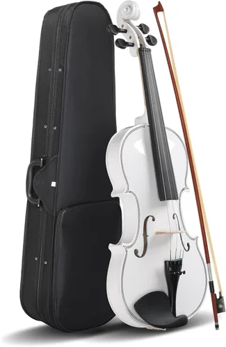 Vista 9 de Ktaxon Violín para principiantes y estudiantes, violines acústicos 4/4, kit de violín tamaño completo con estuche, arco, colofonia, para adultos