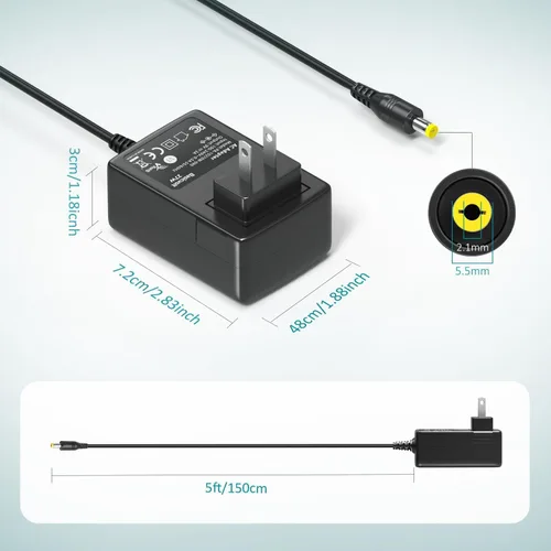 Vista 6 de 9V 2A Fuente de alimentación DC 9V Cable de alimentación Adaptador de CA universal 9V 1.8A 1.5A Power Adapter, for Router Speaker DVD Player