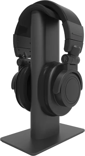 Vista 11 de Kanto H1 Soporte universal para auriculares - Negro - Construcción de acero sólido - Superficie de descanso de silicona curvada