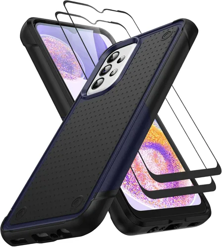 Vista 336 de Jeylly Compatible con Samsung Galaxy A22 5G Funda, Funda Samsung A22 5G con 2pcs protectores de pantalla de vidrio templado