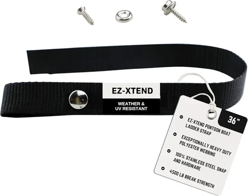 Vista 9 de EZ-Xtend Accesorios para barco pontón – Correa de escalera, broche de acero inoxidable y tornillo de acero inoxidable incluidos – Extra resistente