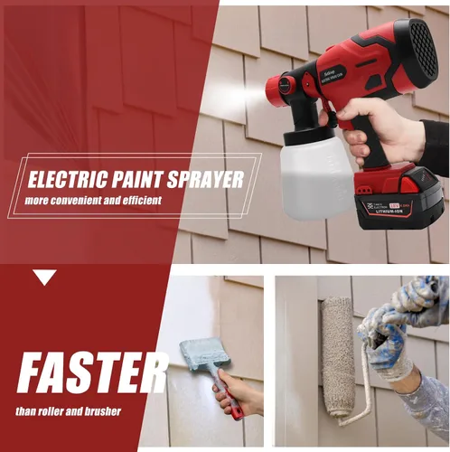 Vista 2 de Pulverizador de pintura para batería Milwaukee M18 de 18 V, pulverizadores de pintura HVLP inalámbricos para pintura de casa, rociador de manchas