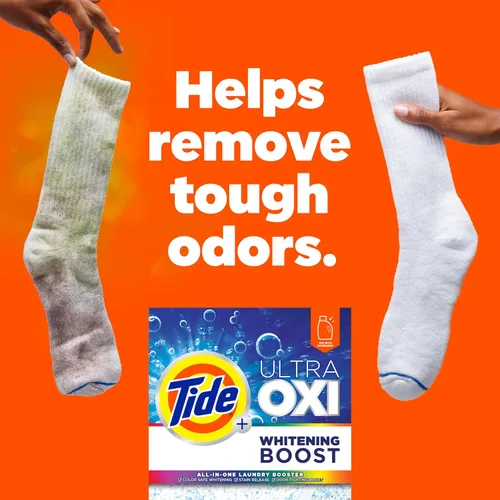 Vista 6 de Tide Ultra Oxi - Potenciador de blanqueamiento, 57 onzas, potenciador de lavandería todo en uno, blanqueamiento seguro, luchador de manchas y olores