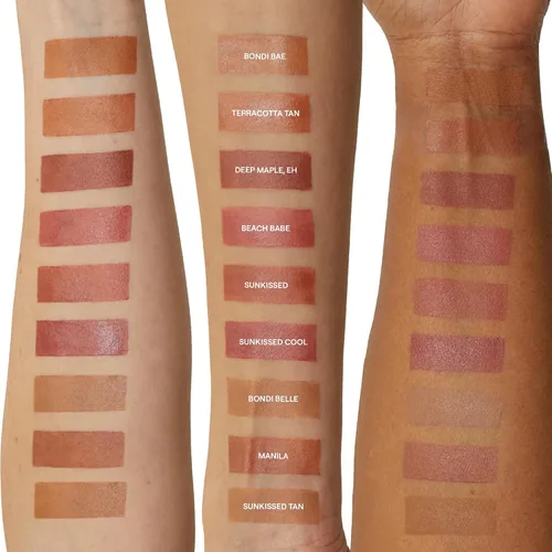 Vista 6 de Nudestix Nudies Bronze All Over Matte Bronzing Stick – 3-in-1 Cream Bronzer for Cheeks, Eyes & Lips with Built-In Brush Natural Contour & beach