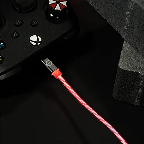 Vista 3 de Numskull Resident Evil - Cable USB tipo C y empuñaduras de pulgar - Cable de carga rápida de 49ft controlador Xbox Series X Mod