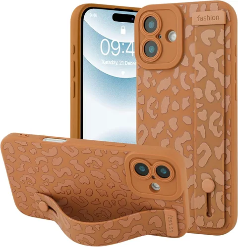 Vista 8 de OOK - Funda compatible con iPhone 11 en color vino rojo con estampado de leopardo, de TPU a prueba de golpes, cubierta delgada de silicona