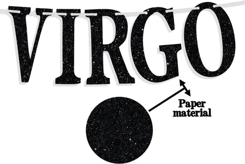 Vista 6 de Bandera energética Big Virgo, temporada de Virgo, decoración de fiesta de cumpleaños de agosto/septiembre, 12 suministros de decoración de fiesta