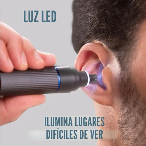 Vista 7 de Microtouch Titanium Edge - Recortador de orejas y nariz con doble cabeza de cuchillas rotativas con luz – Resistente al agua – Apto para viajes