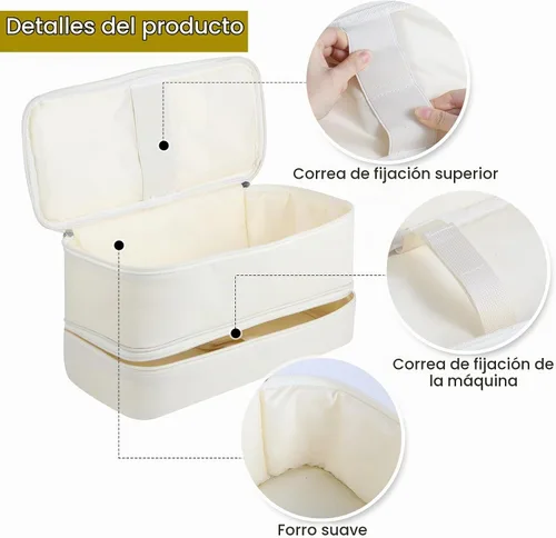 Vista 3 de Estuche de transporte de doble capa para Shark Flexstyle, estuche de viaje para Shark SpeedStyle, bolsa organizadora de almacenamiento portátil
