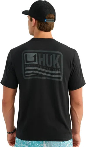Vista 41 de HUK Mens Fishing Graphic Tee, Performance Short Sleeve, Quick-Dry Bass Bones - Búho nocturno