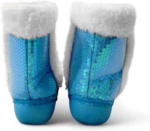 Vista 4 de Disney Frozen Anna & Elsa Blue - Pantuflas iluminadas para niña (niña)