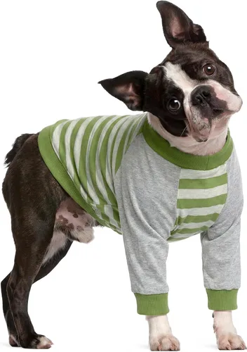 Vista 16 de FUAMEY Manga de recuperación para perros con protector de codo, camisa para perros para dejar de lamer las articulaciones, traje de manga larga