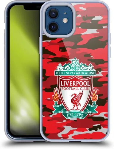 Vista 180 de Head Case Designs Funda de gel con licencia oficial del Liverpool Football Club Away Colourways Crest Camou [protección de grado militar] compatible