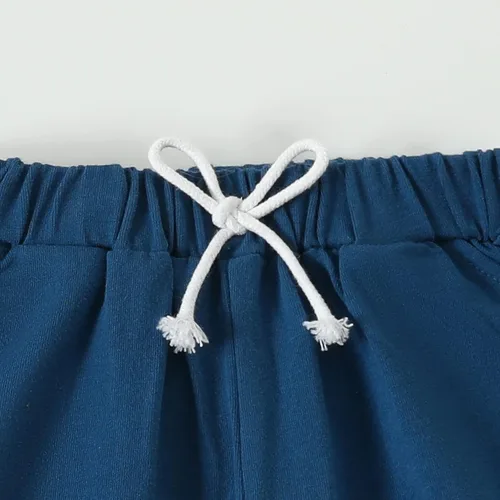 Vista 6 de AMAWMW Trajes de verano hawaianos para bebés y niños pequeños, camiseta de hoja de palmera, pantalones cortos con bolsillos, 2 piezas, ropa tropical