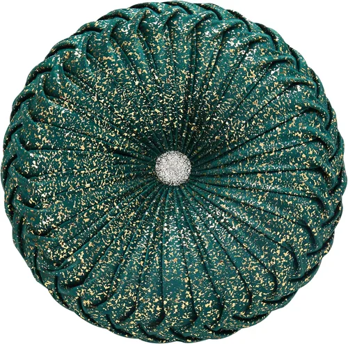 Vista 17 de EUCIOR Almohada decorativa redonda, almohada circular hecha a mano, almohadas redondas de cuero metálico liso para sofá, decoración del hogar
