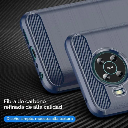 Vista 8 de Asuwish Funda para Nokia X100 5G con protector de pantalla de vidrio templado y accesorios para celda, silicona protectora delgada de goma suave Azul