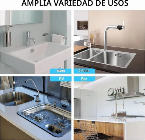 Vista 5 de Protector contra salpicaduras de silicona para fregadero, accesorios para fregadero Negro