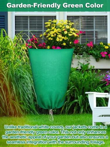 Vista 6 de Cubiertas para Plantas más Gruesas, Chaqueta de Protección contra Heladas 2.36 oz/yd², 2'x2.6' Cubiertas Reutilizables para Plantas de Invierno