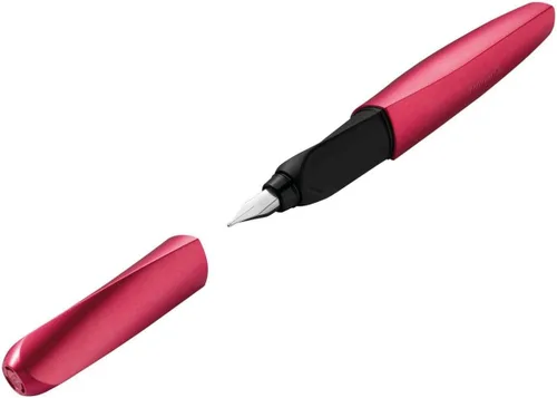 Vista 9 de Pelikan Pluma estilográfica Twist 946806 con 1 cartucho de tinta, punta media, color negro, en caja