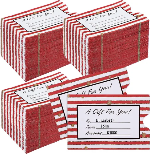 Vista 7 de Eaasty 500 fundas para tarjetas de regalo, sobres para tarjetas de Navidad, fundas protectoras para negocios, 2.36 x 3.54 pulgadas (Bow)