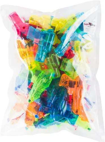 Vista 4 de Super Z Outlet Mini pistolas de agua coloridas de plástico para niños, regalos de fiesta de cumpleaños, juguetes de piscina y playa, juegos de agua