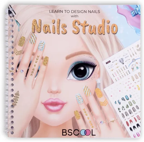 Vista 12 de BSCOOL Nails Studio Learn to Design - Libro de actividades para niñas de 5 años en adelante, paquete de 2, libro de diseño de calcomanías de arte