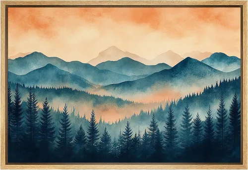 Vista 50 de SIGNFORD Lienzo Enmarcado Impresión Arte de Pared Océano Pastel Luz del Sol Puesta de Sol Horizonte Naturaleza Vida Silvestre Ilustraciones Arte