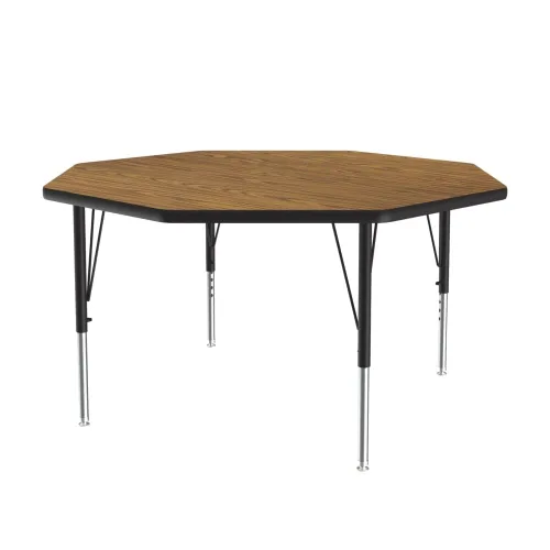 Vista 53 de Correll Mesa de Actividades Rectangular para Aula de 24"x36", Altura Ajustable (19"-29"), Granito Negro Laminado Térmico Fusionado Duradero