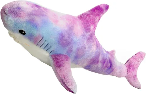 Vista 10 de Peluche de tiburón gigante de 39.4 pulgadas, almohada de tiburón de peluche súper suave y linda, decoración de habitación para niños y niñas, regalo