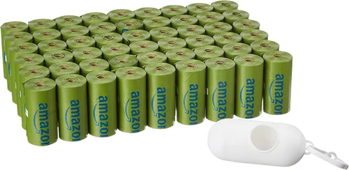 Vista 17 de AmazonBasics Bolsas Mejoradas para Desechos de Perro con Dispensador y Clip para Correa - 270 Unidades, Mango Brasileño
