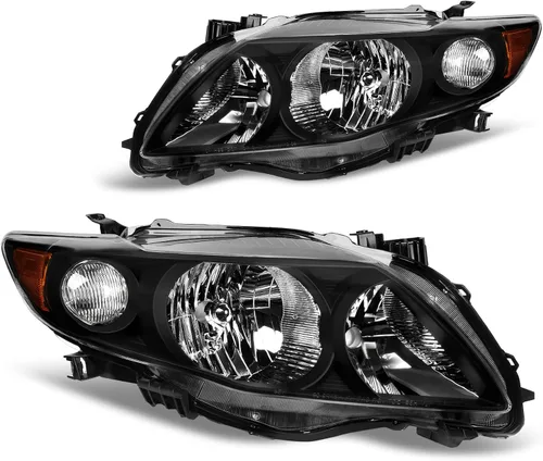 Vista 7 de DWVO Conjunto de faros delanteros compatible con Toyota Corolla Chrome 1998