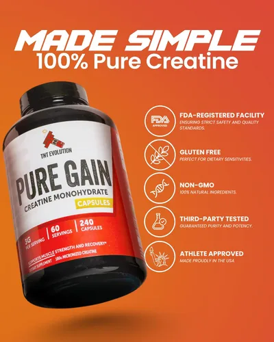 Vista 2 de Cápsulas de monohidrato de creatina, cápsula de 750 mg para hombres y mujeres, 60 porciones, creatina micronizada pura para fuerza, fitness